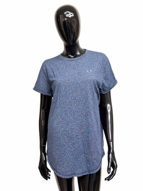 Hollister Heathered Blue Short Sleeve Crew Tee